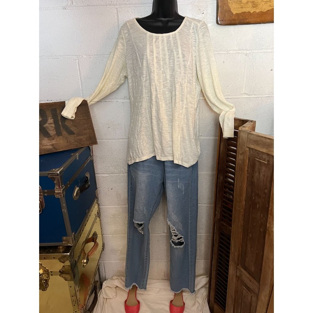 Lightweight tunic cream colored by J Jill size M